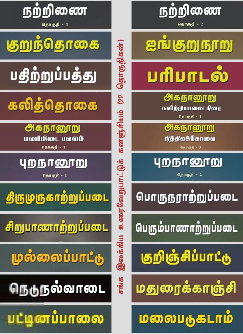 சங்க இலக்கிய உரைவேறுபாட்டுக் களஞ்சியம் (22 தொகுதிகள்)