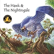 Macaw Books எழுதிய Aesop Fables- English Edition: The hawk and the nightangle - Book Cover