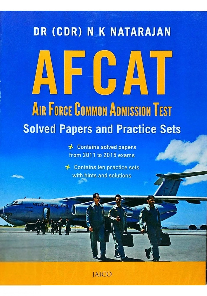 Dr. (CDR) N. K. Natarajan எழுதிய AFCAT: Air Force Common Admission Test - Solved Papers and Practice Sets - Book Cover
