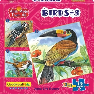 Saniyasnain Khan எழுதிய Birds 3 - Box of Three Puzzles - Book Cover