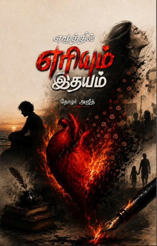 அஜீத் எழுதிய எழுத்தில் எரியும் இதயம் - Book Cover