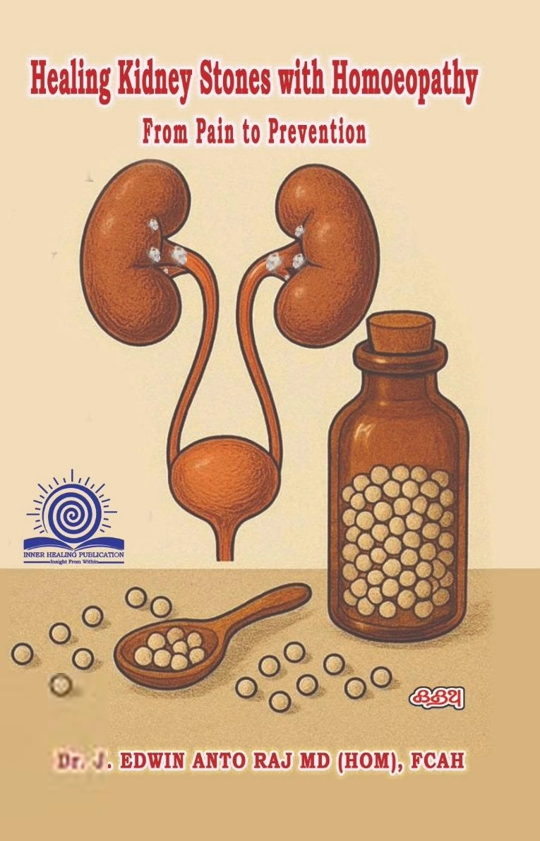 Dr. J. Edwin Anto Raj எழுதிய Healing Kidney Stones with Homoeopathy - Book Cover